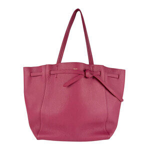 Celine Cabas Phantom Leather Handbag Pink